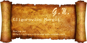 Gligorovics Margit névjegykártya